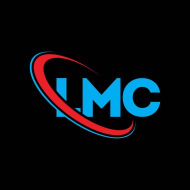 LMC logosu. LMC mektubu. LMC harf logosu tasarımı. Çember ve büyük harfli monogram logosuna bağlı ilk LMC logosu. Teknoloji, iş ve emlak markası için LMC tipografisi.