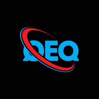 QEQ logosu. QEQ harfi. QEQ harfi logo tasarımı. Çember ve büyük harfli monogram logosuyla birleştirilmiş QEQ logosu. Teknoloji, iş ve emlak markası için QEQ tipografisi.