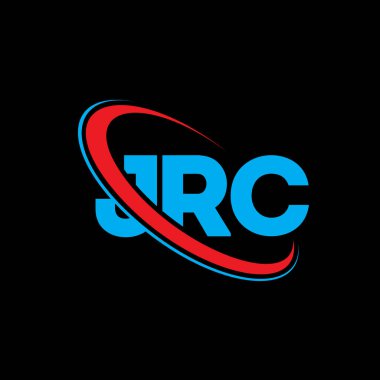 JRC logosu. JRC mektubu. JRC mektup logosu tasarımı. Çember ve büyük harfli monogram logosuna bağlı JRC logosu. Teknoloji, iş ve emlak markası için JRC tipografisi.