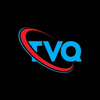 TVQ logosu. TVQ mektubu. TVQ harf logosu tasarımı. Çember ve büyük harfli monogram logosuna bağlı TVQ logosu. Teknoloji, iş ve emlak markası için TVQ tipografisi.