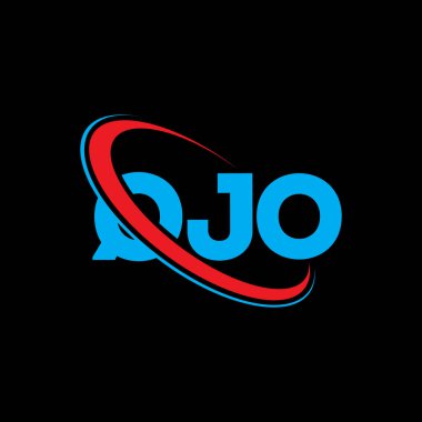 QJO logosu. QJO mektubu. QJO harf logosu tasarımı. Çember ve büyük harfli monogram logosuna bağlı baş harfler QJO logosu. QJO teknoloji, iş ve gayrimenkul markası tipografisi.