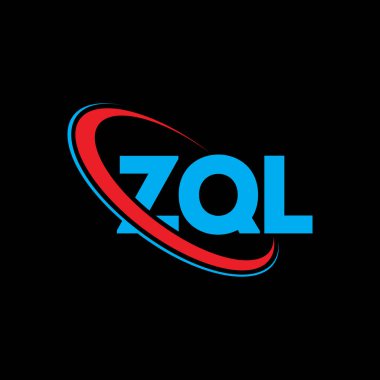 ZQL logosu. ZQL harfi. ZQL harf logosu tasarımı. Çember ve büyük harfli monogram logosuna bağlı baş harfler ZQL logosu. Teknoloji, iş ve emlak markası için ZQL tipografisi.