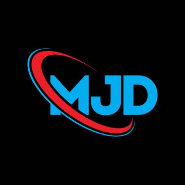 MJD logosu. MJD mektubu. MJD mektup logosu tasarımı. Çember ve büyük harfli monogram logosuna bağlı MJD logosu. Teknoloji, iş ve emlak markası için MJD tipografisi.