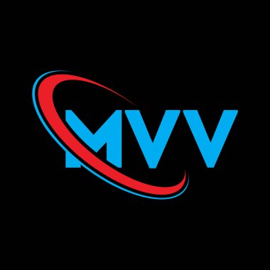 MVV logosu. MVV mektubu. MVV harf logosu tasarımı. Çember ve büyük harfli monogram logosuna bağlı baş harfler. Teknoloji, iş ve emlak markası için MVV tipografisi.