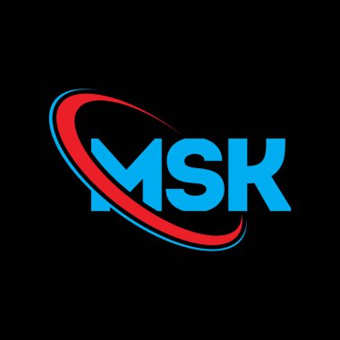 MSK logosu. MSK mektubu. MSK mektup logosu tasarımı. Çember ve büyük harfli monogram logosuna bağlı baş harfler MSK logosu. Teknoloji, iş ve emlak markası için MSK tipografisi.