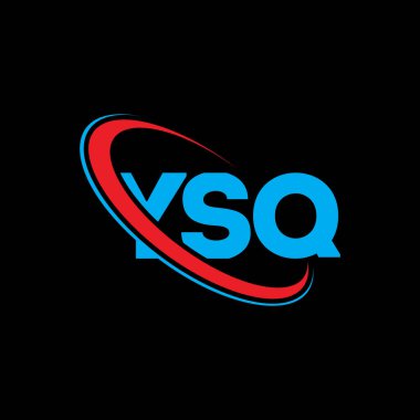 YSQ logosu. YSQ mektubu. YSQ harfi logo tasarımı. Çember ve büyük harfli monogram logosuyla birleştirilmiş YSQ logosu. Teknoloji, iş ve emlak markası için YSQ tipografisi.