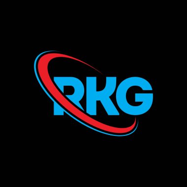 RKG logosu. RKG mektubu. RKG harf logosu tasarımı. Çember ve büyük harfli monogram logosuna bağlı RKG logosu. Teknoloji, iş ve emlak markası için RKG tipografisi.