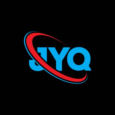 JYQ logosu. JYQ mektubu. JYQ harf logosu tasarımı. Çember ve büyük harfli monogram logosuna bağlı baş harfler JYQ logosu. Teknoloji, iş ve emlak markası için JYQ tipografisi.