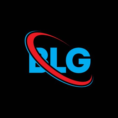 BLG logosu. BLG mektubu. BLG harfli logo tasarımı. Çember ve büyük harfli monogram logosuna bağlı baş harfler BLG. Teknoloji, iş ve emlak markası için BLG tipografisi.