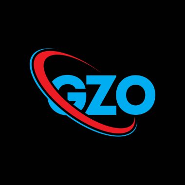 GZO logosu. GZO mektubu. GZO harf logosu tasarımı. Çember ve büyük harfli monogram logosuna bağlı baş harfler GZO logosu. Teknoloji, iş ve emlak markası için GZO tipografisi.