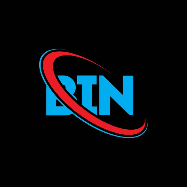 Logo Bin Bin Dopis Návrh Loga Bin Písmene Iniciály Bin — Stockový vektor