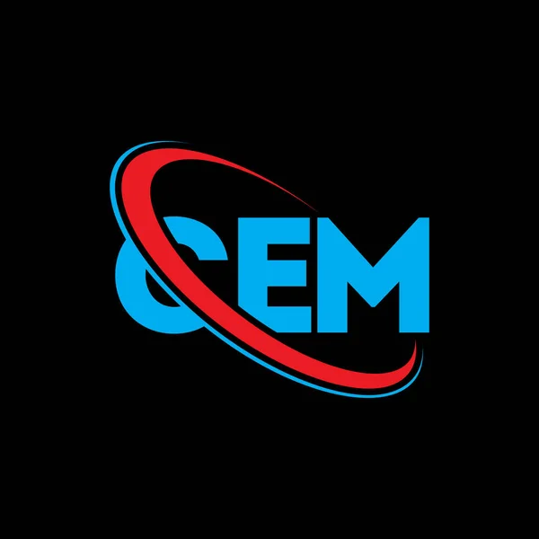 Cem Logotyp Cem Brev Utformning Cem Logotypen Initialer Cem Logotyp — Stock vektor