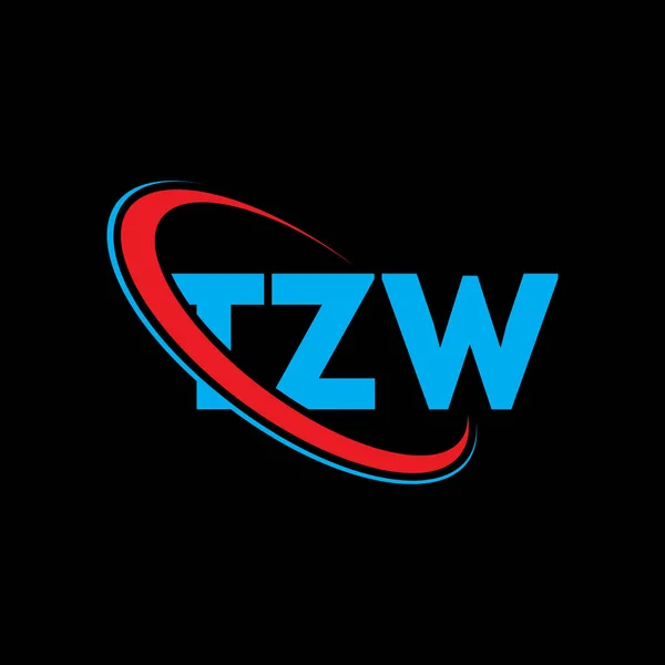 Tzw标志 Tzw信Tzw字母标识设计 首字母为Tzw标识 并附有圆圈和大写字母标识 Tzw技术 商业和房地产品牌排版 — 图库矢量图片