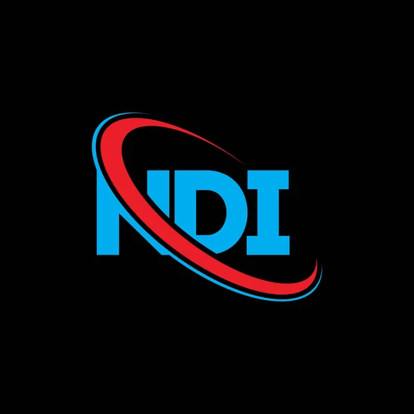 Ndi Logotyp Ndi Brev Utformning Ndi Brevets Logotyp Initialer Ndi — Stock vektor