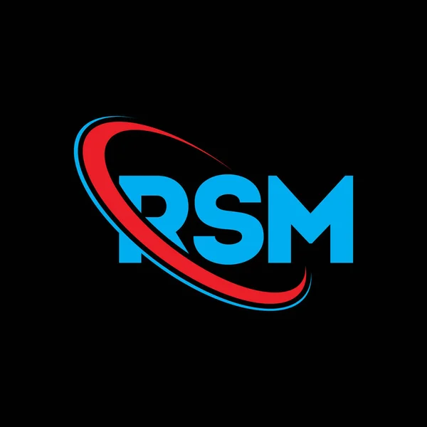 Logotipo Rsm Carta Rsm Diseño Del Logotipo Carta Rsm Logotipo — Vector de stock