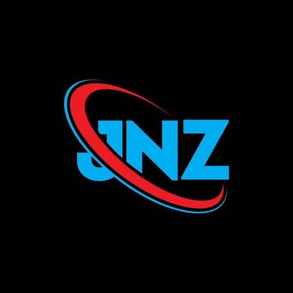 Logo Jnz Lettera Jnz Design Del Logo Della Lettera Jnz — Vettoriale Stock