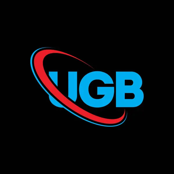 Ugb Logotypen Ugb Brev Utformning Ugb Logotypen Initialer Ugb Logotyp — Stock vektor
