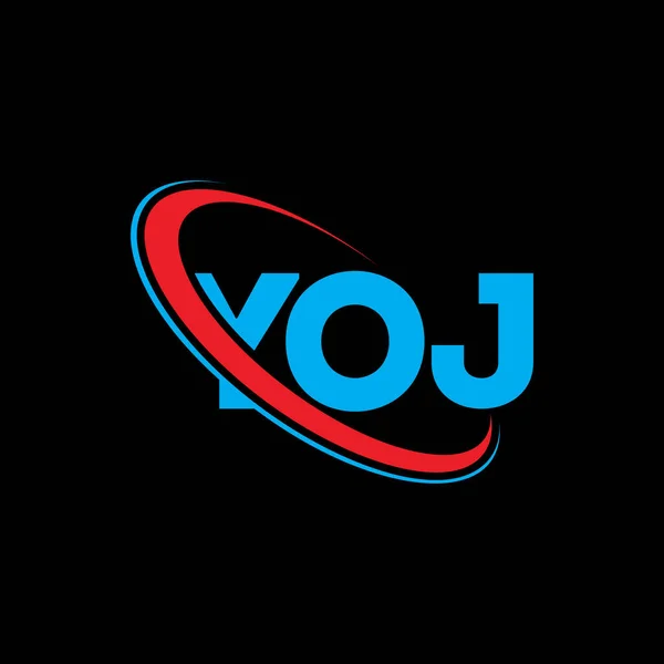 Logotipo Yoj Carta Yoj Diseño Del Logotipo Letra Yoj Inicial — Archivo Imágenes Vectoriales