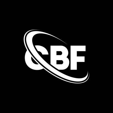 CBF logosu. CBF mektubu. CBF harf logosu tasarımı. Çember ve büyük harfli monogram logosuna bağlı baş harfler. Teknoloji, iş ve emlak markası için CBF tipografisi.