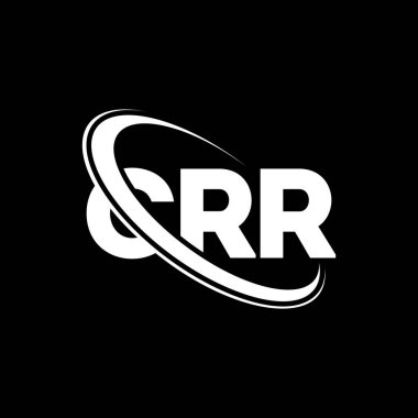 CRR logosu. CRR mektubu. CRR harf logosu tasarımı. Çember ve büyük harfli monogram logosuyla birleştirilmiş CRR logosu. Teknoloji, iş ve emlak markası için CRR tipografisi.