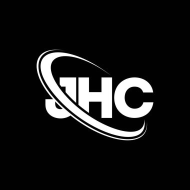 JHC logosu. JHC mektubu. JHC mektup logosu tasarımı. Çember ve büyük harfli monogram logosuna bağlı baş harfler JHC logosu. Teknoloji, iş ve emlak markası için JHC tipografisi.