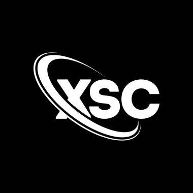 XSC logosu. XSC harfi. XSC harf logosu tasarımı. Çember ve büyük harfli monogram logosuna bağlı XSC logosu. Teknoloji, iş ve emlak markası için XSC tipografisi.