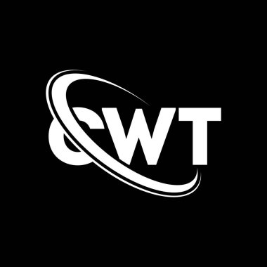 CWT logosu. CWT mektubu. CWT harf logosu tasarımı. Çember ve büyük harfli monogram logosuyla birleştirilmiş CWT logosu. Teknoloji, iş ve emlak markası için CWT tipografisi.