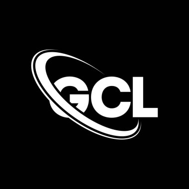 GCL logosu. GCL harfi. GCL harf logosu tasarımı. Çember ve büyük harfli monogram logosuyla birleştirilmiş GCL logosu. Teknoloji, iş ve emlak markası için GCL tipografisi.