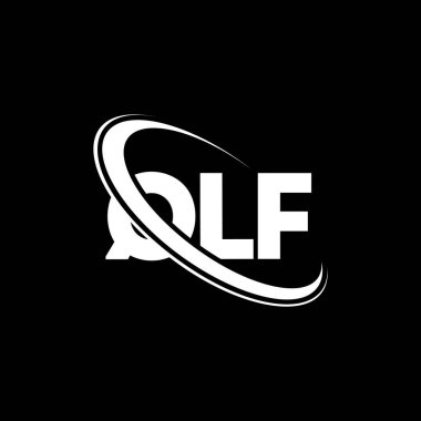 QLF logosu. QLF mektubu. QLF harf logosu tasarımı. Çember ve büyük harfli monogram logosuna bağlı QLF logosu. Teknoloji, iş ve emlak markası için QLF tipografisi.