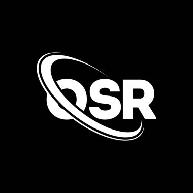 OSR logosu. OSR mektubu. OSR harf logosu tasarımı. Çember ve büyük harfli monogram logosuna bağlı OSR logosu. Teknoloji, iş ve emlak markası için OSR tipografisi.