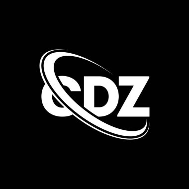 CDZ logosu. CDZ mektubu. CDZ harf logo tasarımı. Çember ve büyük harfli monogram logosuna bağlı CDZ logosu. Teknoloji, iş ve emlak markası için CDZ tipografisi.