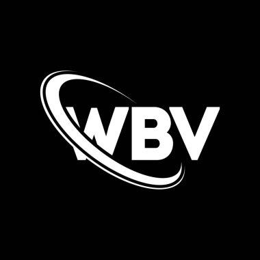 WBV logosu. WBV mektubu. WBV mektup logosu tasarımı. Çember ve büyük harfli monogram logosuna bağlı baş harfler WBV logosu. Teknoloji, iş ve emlak markası için WBV tipografisi.