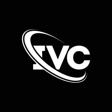 IVC logosu. IVC mektubu. IVC harf logosu tasarımı. Yuvarlak ve büyük harfli monogram logosuna bağlı ilk IVC logosu. Teknoloji, iş ve emlak markası için IVC tipografisi.