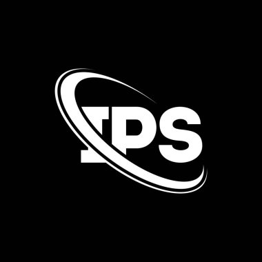 IPS logosu. IPS mektubu. IPS mektup logosu tasarımı. Daireye ve büyük harfli monogram logosuna bağlı ilk IPS logosu. Teknoloji, iş ve emlak markası için IPS tipografisi.