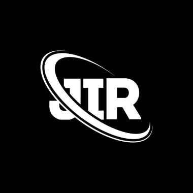 JIR logosu. JIR mektubu. JIR mektup logosu tasarımı. Çember ve büyük harfli monogram logosuna bağlı baş harfler JIR logosu. Teknoloji, iş ve emlak markası için JIR tipografisi.