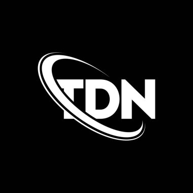 TDN logosu. TDN mektubu. TDN harf logosu tasarımı. Çember ve büyük harfli monogram logosuna bağlı baş harfler TDN logosu. Teknoloji, iş ve emlak markası için TDN tipografisi.