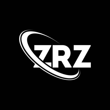 ZRZ logosu. ZRZ harfi. ZRZ harf logosu tasarımı. Çember ve büyük harfli monogram logosuna bağlı baş harfler ZRZ logosu. Teknoloji, iş ve emlak markası için ZRZ tipografisi.