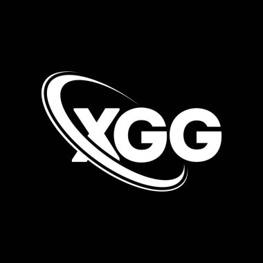 XGG logosu. XGG harfi. XGG harf logosu tasarımı. Çember ve büyük harfli monogram logosuna bağlı XGG logosu. Teknoloji, iş ve emlak markası için XGG tipografisi.