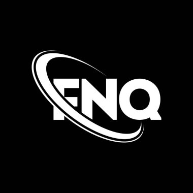 FNQ logosu. FNQ mektubu. FNQ harf logosu tasarımı. Çember ve büyük harfli monogram logosuna bağlı baş harfler FNQ logosu. Teknoloji, iş ve emlak markası için FNQ tipografisi.