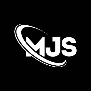 MJS logosu. MJS mektubu. MJS mektup logosu tasarımı. Çember ve büyük harfli monogram logosuna bağlı baş harfler. Teknoloji, iş ve emlak markası için MJS tipografisi.