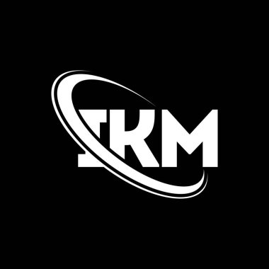 IKM logosu. IKM mektubu. IKM mektup logosu tasarımı. Daireye ve büyük harfli monogram logosuna bağlı ilk IKM logosu. Teknoloji, iş ve emlak markası için IKM tipografisi.