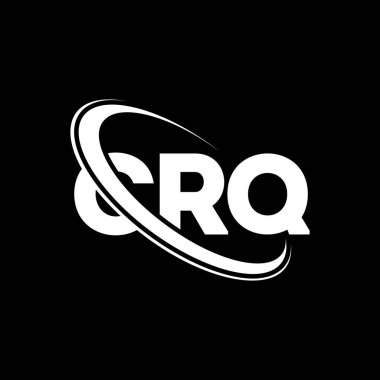 CRQ logosu. CRQ mektubu. CRQ harf logosu tasarımı. Çember ve büyük harfli monogram logosuyla CRQ logosunun baş harfleri. Teknoloji, iş ve emlak markası için CRQ tipografisi.