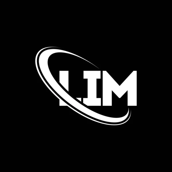 Lim Logosu Lim Mektubu Lim Harf Logosu Tasarımı Çember Büyük — Stok Vektör