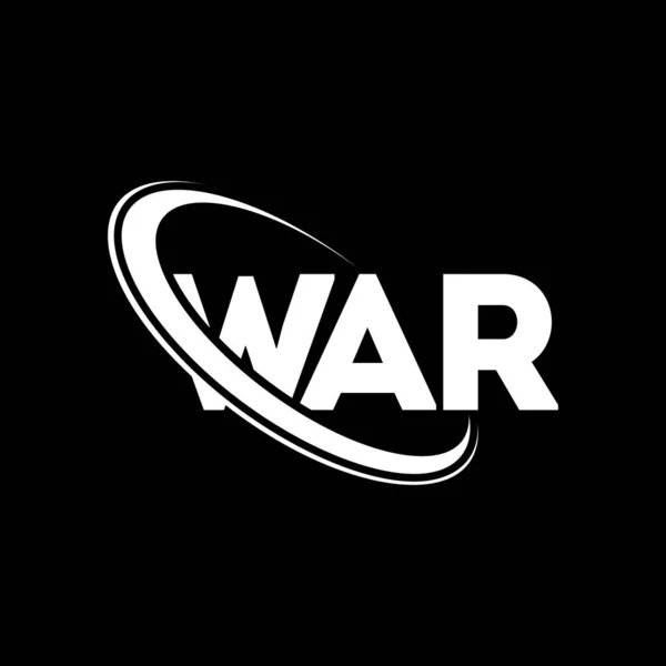 Savaş Logosu Savaş Mektubu Savaş Harfi Logosu Tasarımı Çember Büyük — Stok Vektör