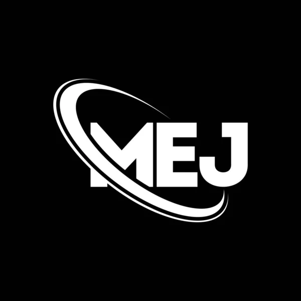 Logo Mej Lettre Mej Mej Lettre Logo Design Initiales Logo — Image vectorielle