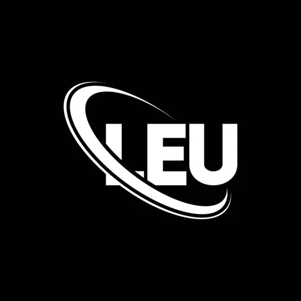 Leu Logotyp Leu Brev Utformning Leu Logotypen Initialer Leu Logotyp — Stock vektor
