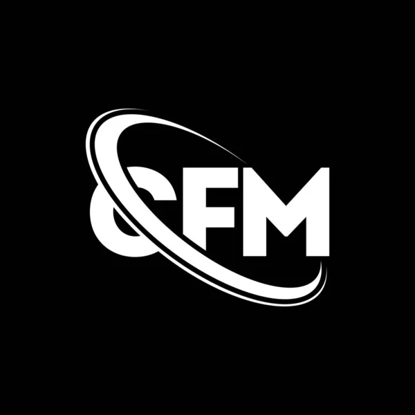 Cfm Logo Cfm Brief Cfm Logo Ontwerp Initialen Cfm Logo — Stockvector