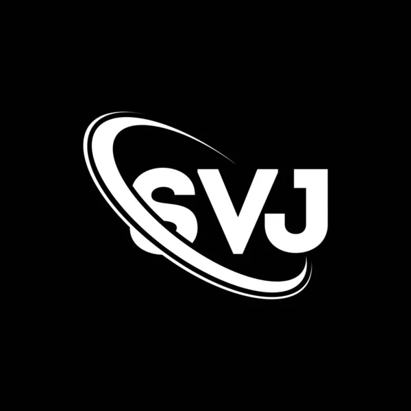 Logo Svj Carta Svj Diseño Del Logotipo Letra Svj Inicial — Archivo Imágenes Vectoriales