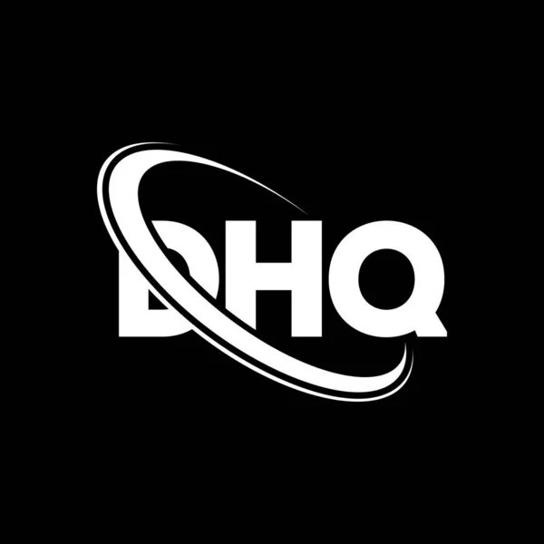 Логотип Dhq Dhq Лист Dhq Дизайн Логотипу Початки Логотипу Dhq — стоковий вектор