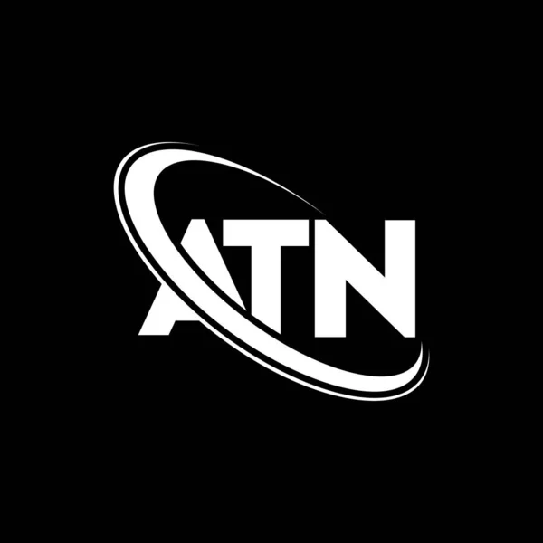Logo Atn Dopis Atn Návrh Loga Atn Iniciály Loga Atn — Stockový vektor